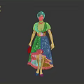 Stylish Patterned Dress and Red Handbag Essential Daily Life Fashion Accessories