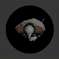 Man in Armor with Helmet Cape Shield and Sword on Black Base
