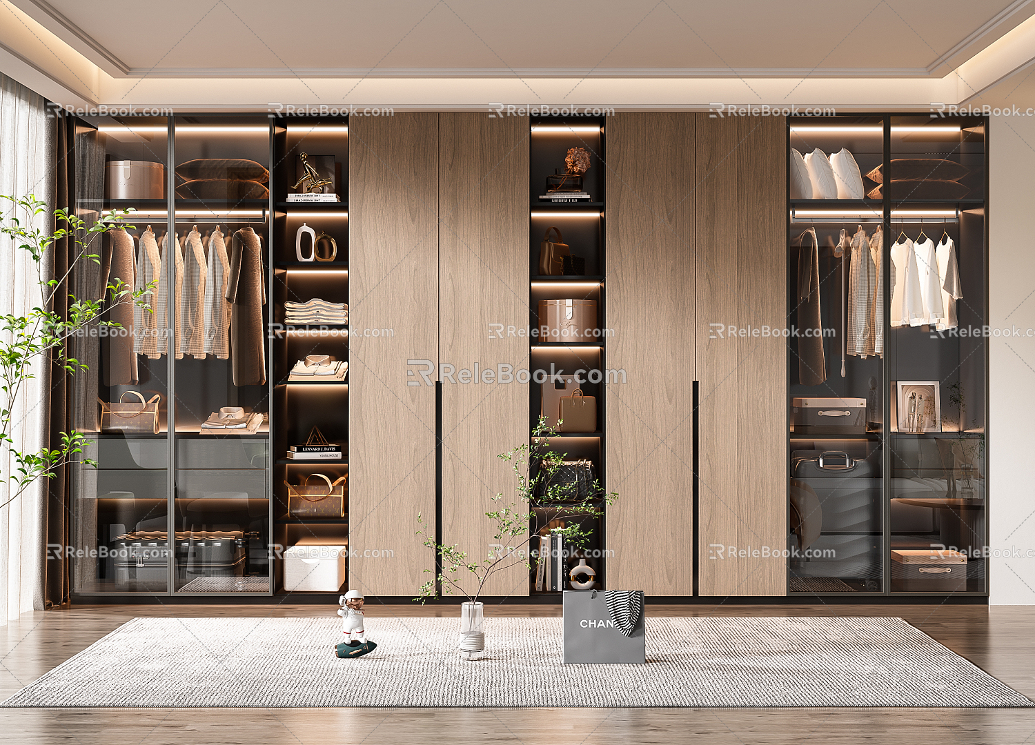 Modern wardrobe 3d model