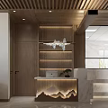 Elegant Chinese Private Dining Room With Wooden Partition Chandelier And Dining Table Chairs