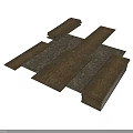 Natural Brown Wooden Planks Display With Stacked And Individual Pieces