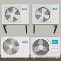 White Air Conditioner Fans From AUX Samsung Midea For Efficient Home Cooling