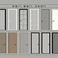 Hinged Doors for Bedroom Kitchen Bathroom with Various Designs and Colors