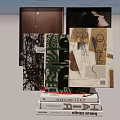 Stacked Books And Magazines With Artistic Cover Designs And Creative Illustrations