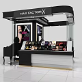 Max Factor X Beauty Store With Modern Display Counters And Product Displays 3d model