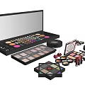Complete Professional Cosmetics Set With Eyeshadow Blush Lipstick And Makeup Brushes