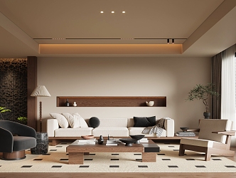 modern living room 3d model