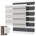 Window Blinds In White Gray Brown Colors For Modern Home Interior Design