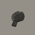 Black Circular Mechanical Part 3D Model With Stepped Structure And Base Hole Design