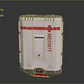 White First Aid Medkit With Red Cross Symbol And Durable Shell Design 3d model
