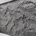 Modern background wall rock background wall 3d model