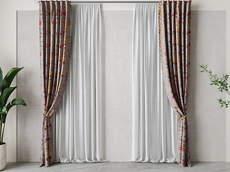 American Curtain 3d model