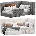 Modern Bed Designs With Pink And Blue Headboards Pillows And Cozy Blankets