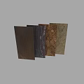 Building Components Featuring Various Stone Texture Panels And Color Sample Displays 3d model