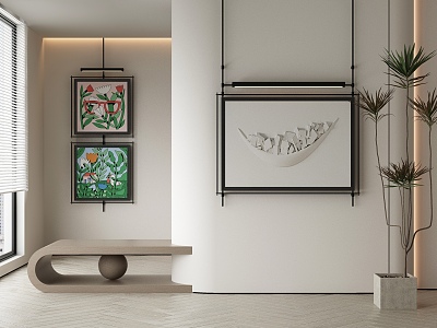 modern decorative painting 3d model