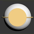 Modern Clothing Rack With Gold Circular Frame And White Sphere Accents