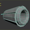 Industrial Metallic Cylindrical Equipment Featuring Hexagonal Structure And Grated Interior
