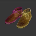 Brown Leather Lace up Shoes With Classic Design For Daily Use