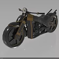 Vintage Motorcycle With Classic Design Chrome Details And Shiny Metallic Surface