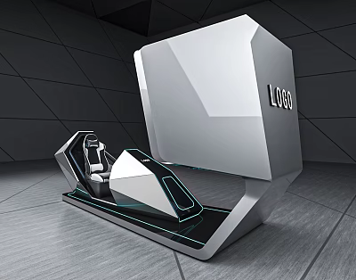Functional Vehicle With Modern Cockpit Ergonomic Seats And Integrated Logo Panel 3d model