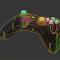 Modern Gamepad Wireless Gamepad Game Console Accessories Handle 3d model