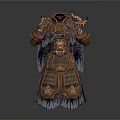 Ancient Ornate Weapon Armor Design With Intricate Dragon Carvings And Metal Details 3d model