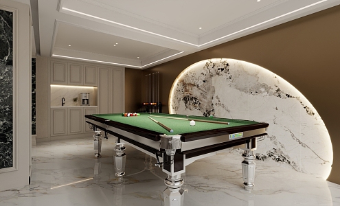 Modern Billiard Room 3d model