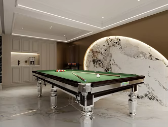 Modern Billiard Room 3d model