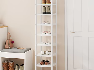 Iron Shoe Rack For Entryway Shoe Storage 3d model