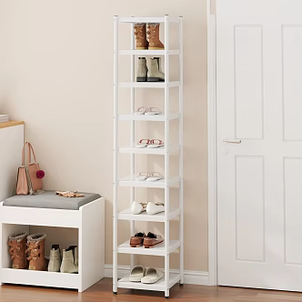 Multi-layer iron shoe rack 3d model