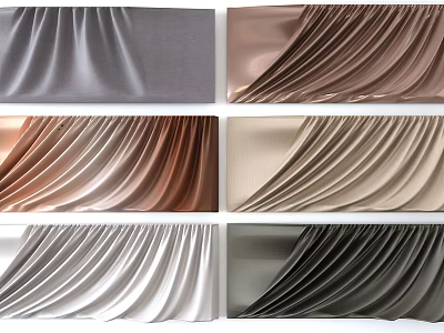 Silk Textured Wall Decor in Various Colors for Modern Home Interiors 3d model