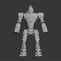 Smart Machine Humanoid Robot With Detailed Metallic Silver Mechanical Structure
