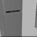 Silver Upright Refrigerators With Modern Design Sleek Surface And Black Control Panels 3d model