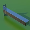 Modern Metal And Wooden Long Rectangular Wall Mounted Shelf For Home Decor