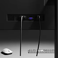 Modern Computer Desktop Setup Featuring Monitor Keyboard Mouse And Clean Design