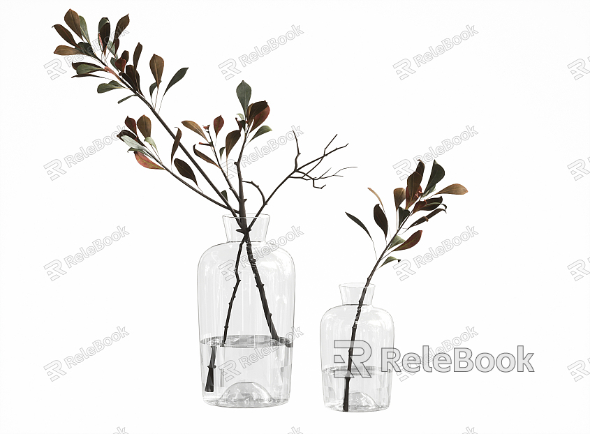 Modern vase plant vase ornaments model