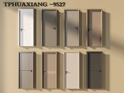 Modern Swing Doors with Various Colors and Designs for Home Interior Decoration 3d model