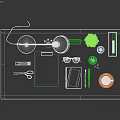 Organized Office Desk With Black Lamp Pencils Succulent Folder And Coffee Cup