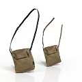 Two Brown Crossbody Bags With Black And Brown Straps Simple Design