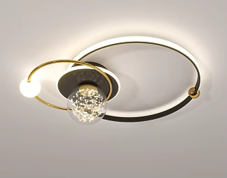 Light Luxury Ceiling Lamp Star Moon Ball 3d model