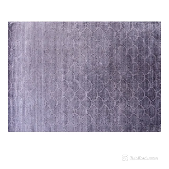 Gray Square Carpet with Scale Like Geometric Pattern for Modern Home Decor 3d model
