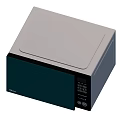 Midea Dark Green And Gray Microwave Oven With Control Panel And 3d model