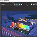 Basketball experience hall built outside 3d model