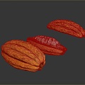 Mango Cocoa Bean Cocoa Fruit 3d model