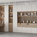 Modern Bookcase Interior Design With Wooden White Finish Open Shelves And Decorative Items