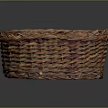 Handwoven Brown Wicker Hanging Basket With Intricate Texture For Decorative Use