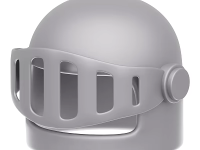 Vintage Medieval Decorative Ornament Set With Metallic Helmet Design And Face Guard For Home Decor 3d model