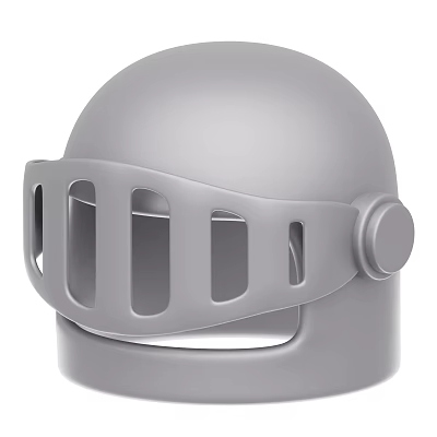 Vintage Medieval Decorative Ornament Set With Metallic Helmet Design And Face Guard For Home Decor 3d model