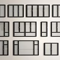 Modern window casement window floor to ceiling window balcony window aluminum alloy window 3d model