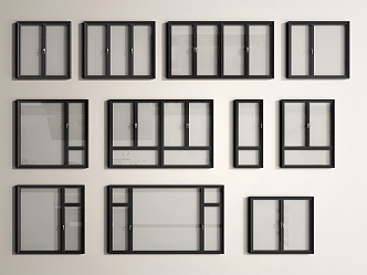 Modern window casement window floor to ceiling window balcony window aluminum alloy window 3d model